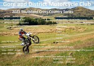 Gore & District MCC-Southland Cross Country Series 2021