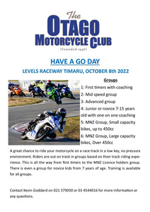 The Otago Motorcycle Club Have a Go Day