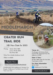 Middlemarch Crater Run Trail Ride Middlemarch Crater Run Trail Ride