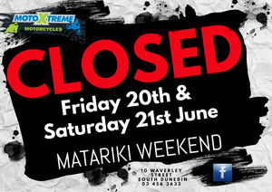 Closed Matariki Weekend